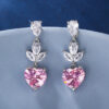 Silver Pin CZ Heart Küpe