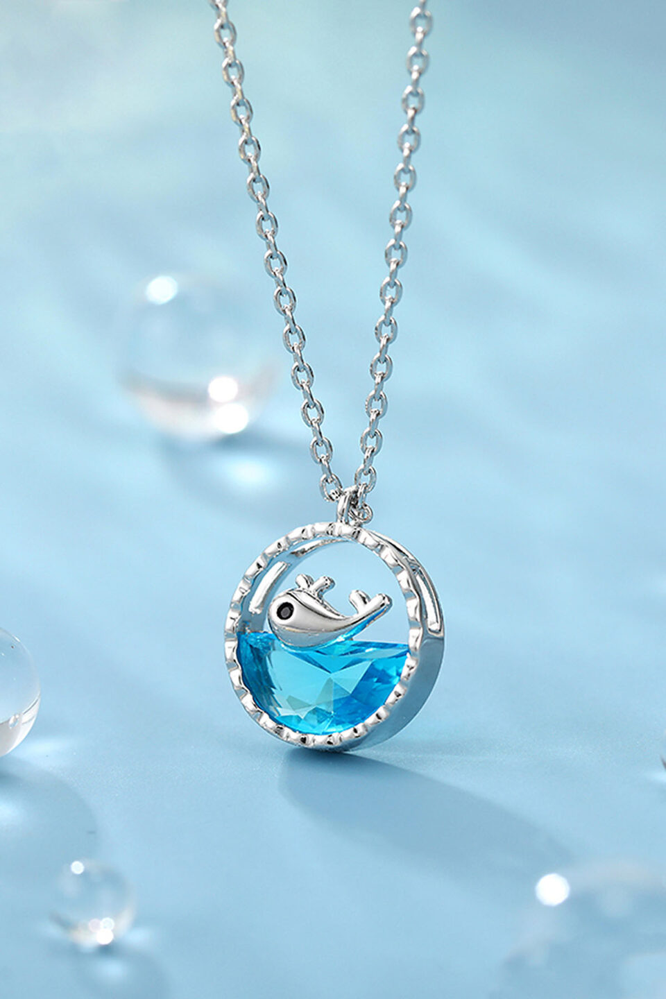 Silver Fish Splash Kolye