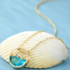 Golden Fish Splash Kolye