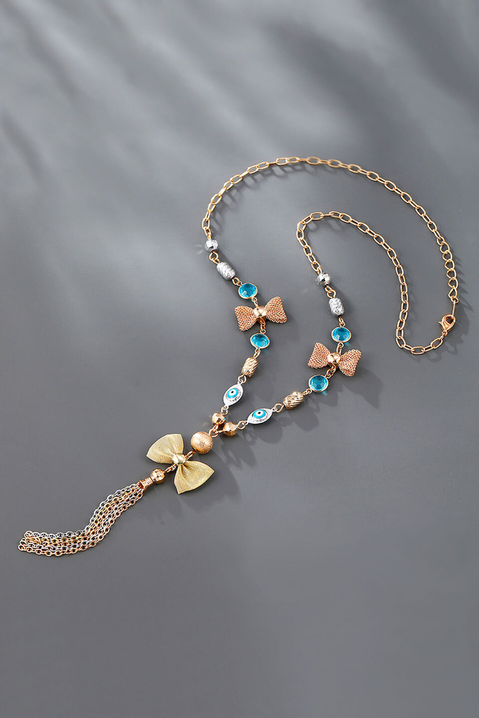 Golden Ribbon Nazar Kolye