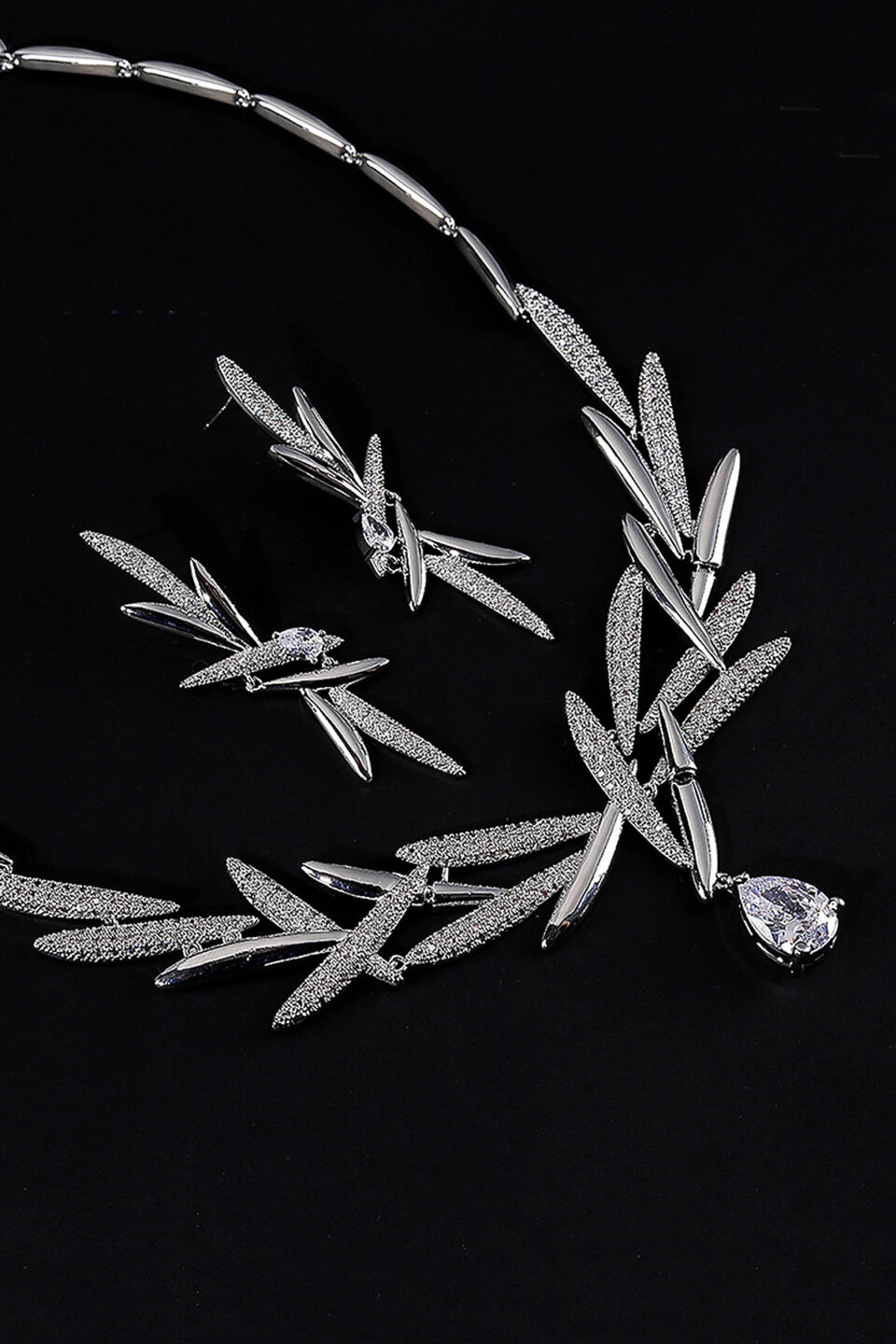 Luxury CZ Küpe Kolye Set